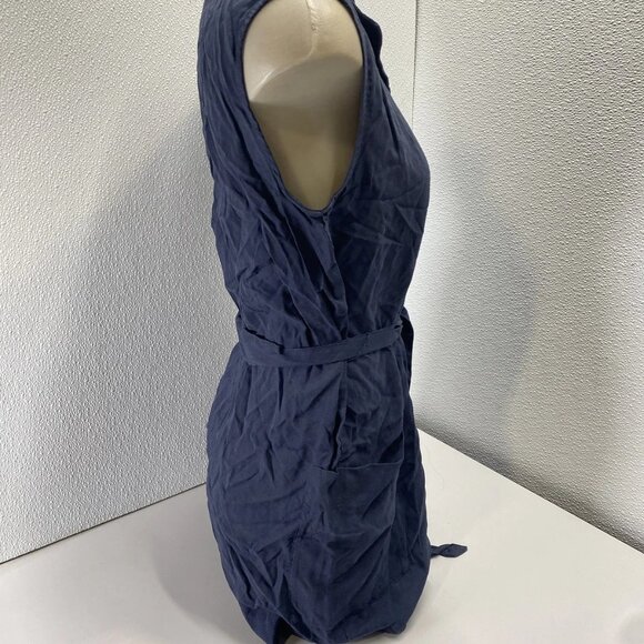 NEW SPLENDID Women's Alessi Short Collared Romper Size S Navy Blue - Picture 4 of 13